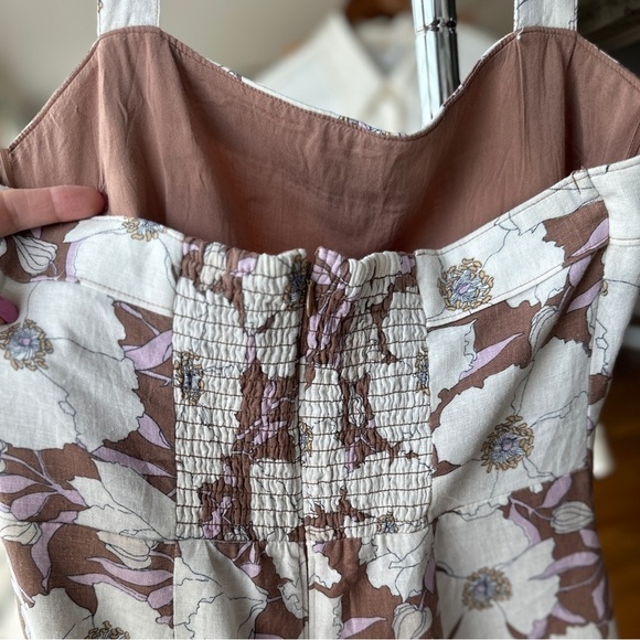 Abercrombie & Fitch fitted mini dress, sleeveless with halter top, linen blend - Picture 4 of 16